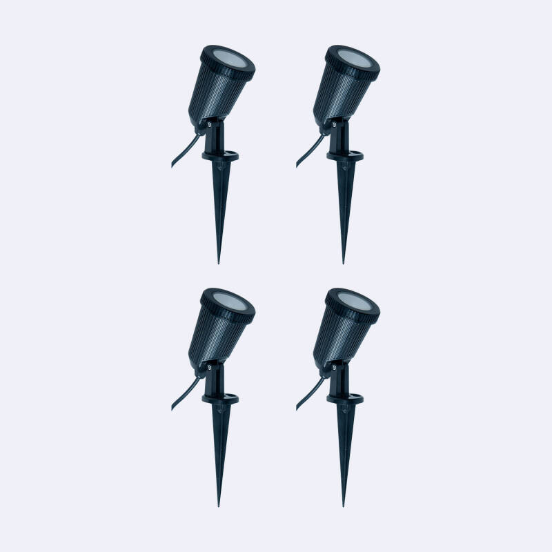 Image of Pack of 4 EasyFit 12V 2W Minden Outdoor Spotlights with Spike 