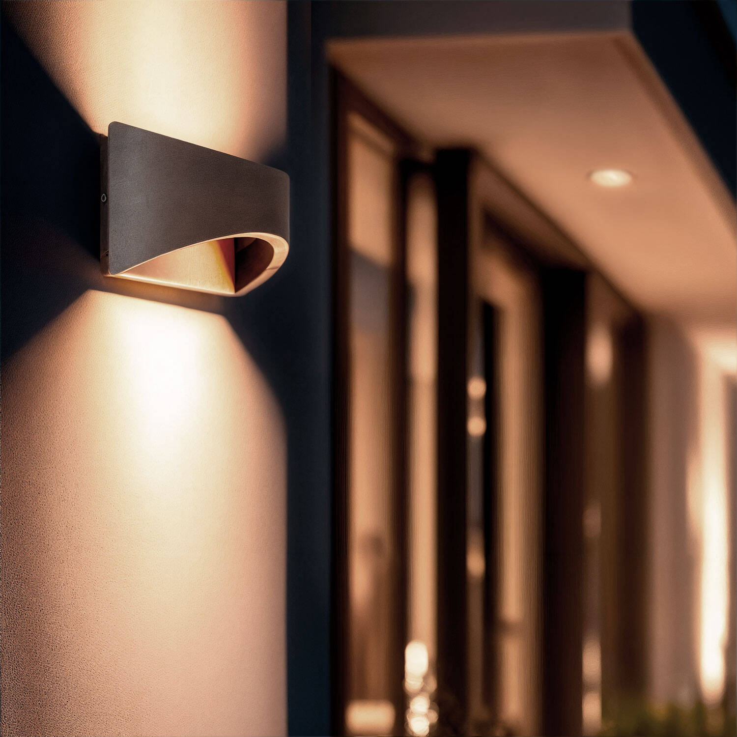Kinkiet Ścienny LED Zewnętrzny 7W z Aluminium Podwójne Oświetlenie Regulacja CCT Gedved
