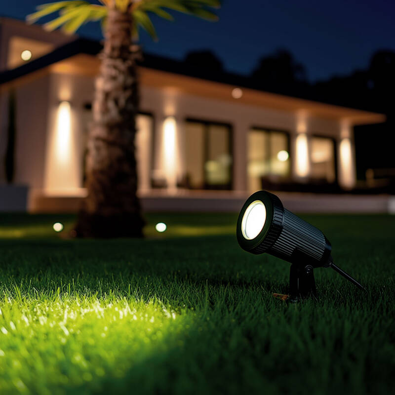 Image of Pack of 4 EasyFit 12V 2W Minden Outdoor Spotlights with Spike 