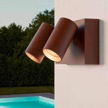 Kuriya 18W Aluminium Outdoor 2 Spotlight CCT LED Wall Lamp