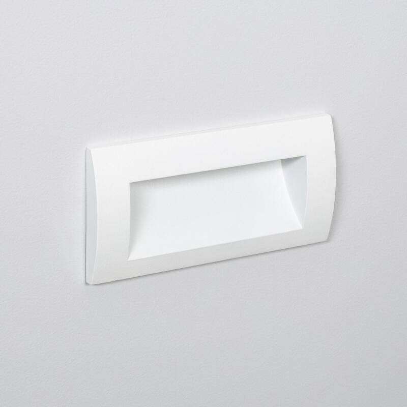 Immagine di Segnapasso per Esterno LED 4W Incasso Parete Rettangolare Bianco Elin