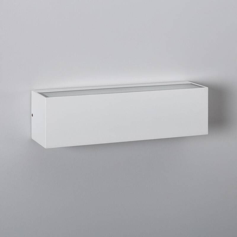 Image of Lena 10W Rectangular Outdoor Double Sided Aluminium LED Wall Light White
