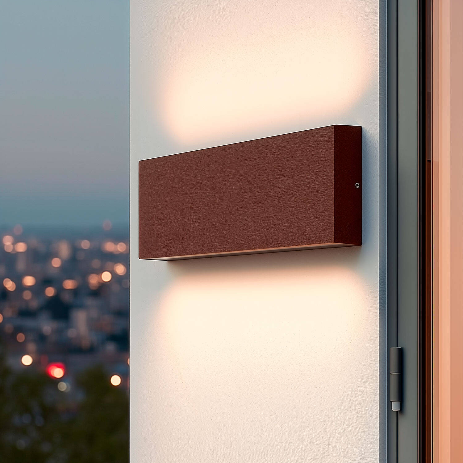 Kinkiet Ścienny LED Zewnętrzny 20W z Aluminium Podwójne Oświetlenie Regulacja CCT Brooky L