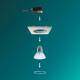 Bild von Downlightring Quadratisch PHILIPS Peridot für LED Glühbirne GU10 Ø 75 mm