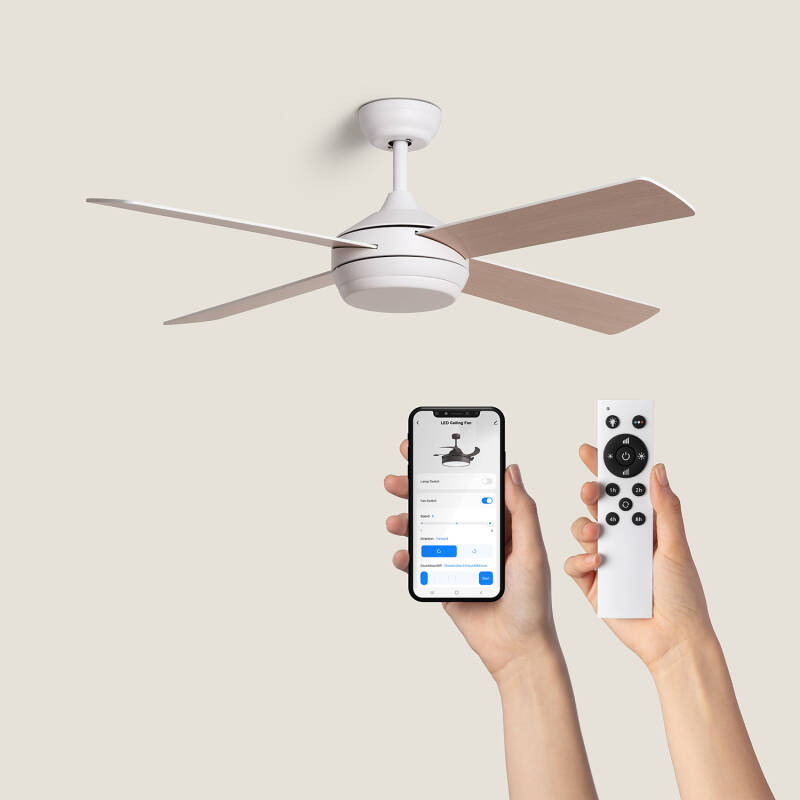 Bild von Deckenventilator Leise Navy Weiß 132cm DC-Motor
