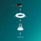 Image de Collerette Downlight Ronde PHILIPS Peridot pour Ampoule LED GU10 Ø 75 mm