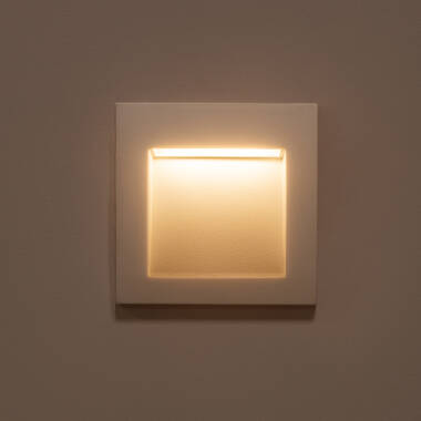 Image of 4W Leif Outdoor Square Recessed LED Wall Light in White