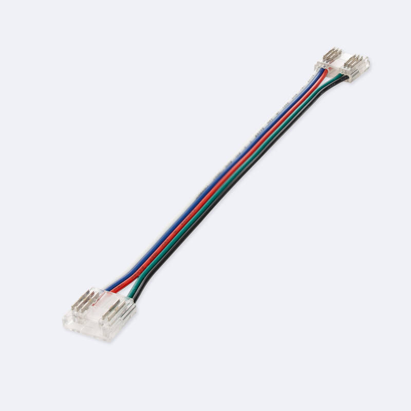 Bild von Clip-Verbinder Doppelt mit Kabel für LED-Streifen RGBW 24V DC COB IP20 Breite 12mm