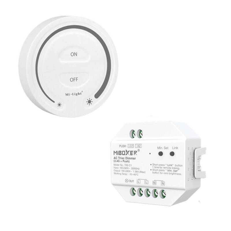 Image of MiBoxer TRIAC LED Dimmer + Round RF Remote 