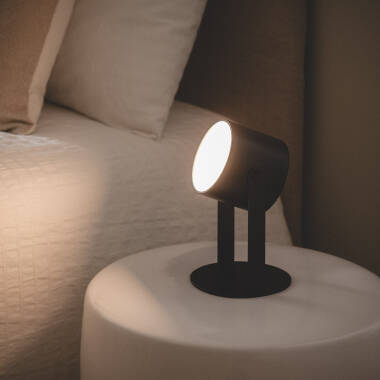 Immagine di Lampada da Tavolo LED 6W Portatile con Batteria USB Ricaricabile Devin