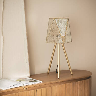 Image of Mattina Metal & Glass Table Lamp ILUZZIA 