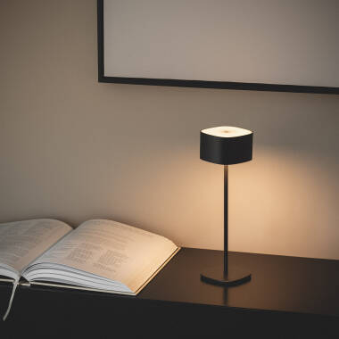 LED Tischlampe 2W Tragbar mit Batterie USB wiederaufladbar Mounka Square