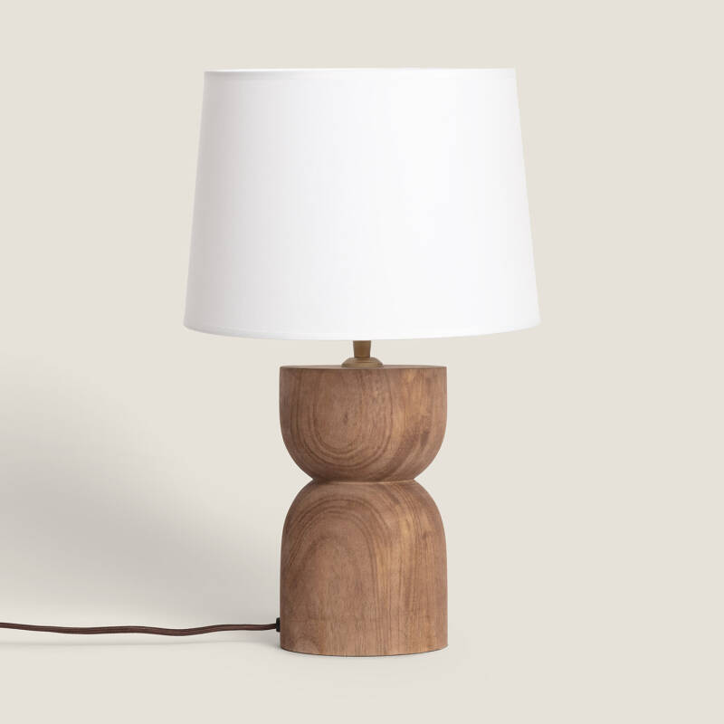 Bild von Tischlampe aus Holz Dallas