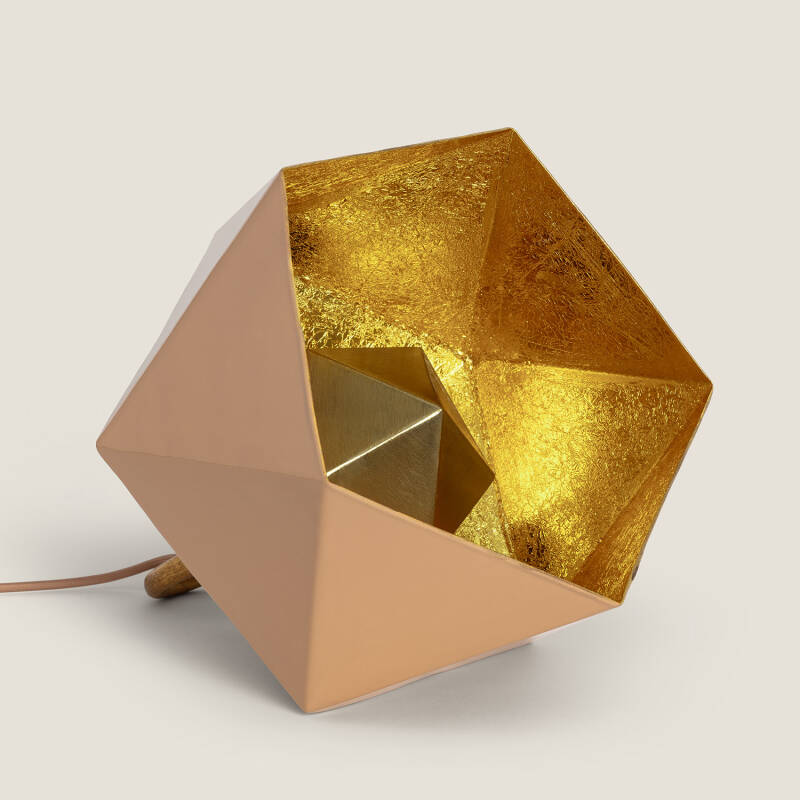 Image of Elia Metal Table Lamp in Gold 