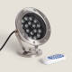 Image de Spot LED RGB Fixation au Sol 12V 18W Submersible IP68