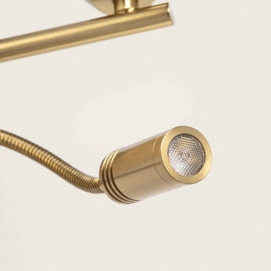 Afbeelding van Wandlamp met Leeslicht 2.5W Metaal Vierkant Linna Conne