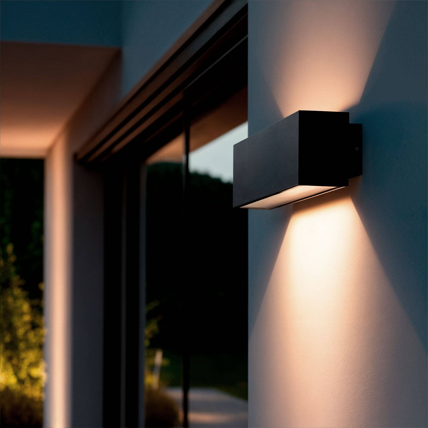 Kinkiet Ścienny Zewnętrzny LED 11W z Aluminium Podwójne Oświetlennie Czarny Carinae