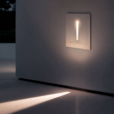 Segnapasso da Esterno LED 3W da Incasso a Parete Bianco Lineare Wabi