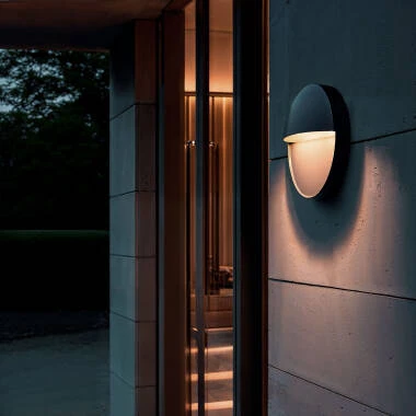 Jade 6.5W Round Outdoor Selectable CCT LED Wall Light