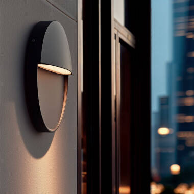 LED-wandlamp Outdoor  6,5 W Selecteerbare CCT Aluminium, rond Opbouw Jade