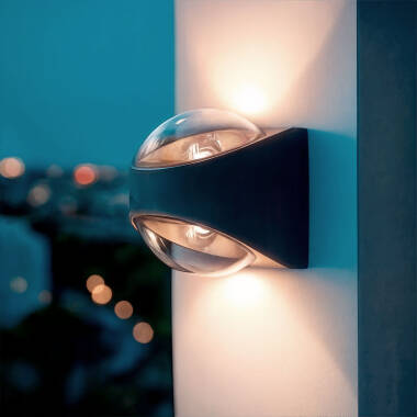 Adelfa 12W Aluminium Double Sided Outdoor LED Wall Lamp