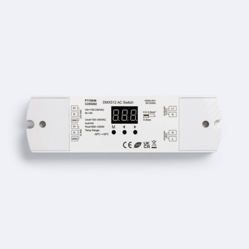 Afbeelding van Schakelaar DMX512 & RDM 220V AC