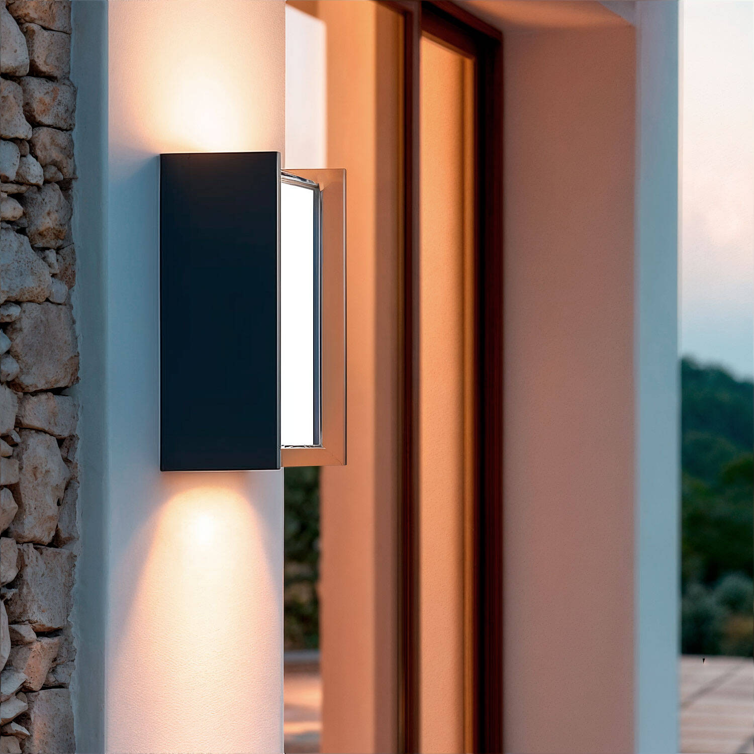 Kinkiet Ścienny LED Zewnętrzny 12W z Aluminium Regulacja CCT Podwójny Dyfuzor Lysandra
