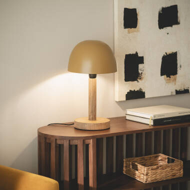 Image of Mallavi Metal & Wood Table Lamp 