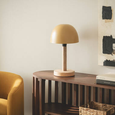 Image of Mallavi Metal & Wood Table Lamp 