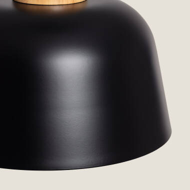 Immagine di Lampada a Sospensione Metallo e Legno Wawak 