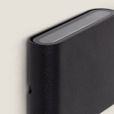 Image of 6W Luming Black Square Aluminum IP65 Double Sided LED Outdoor Wall Light