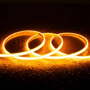 Striscia LED Regolabile 220V COB Autorettificata 560LED/m 14W/m 1250lm/m SILICONE FLEX Larga 10mm IP65 Taglio 10cm