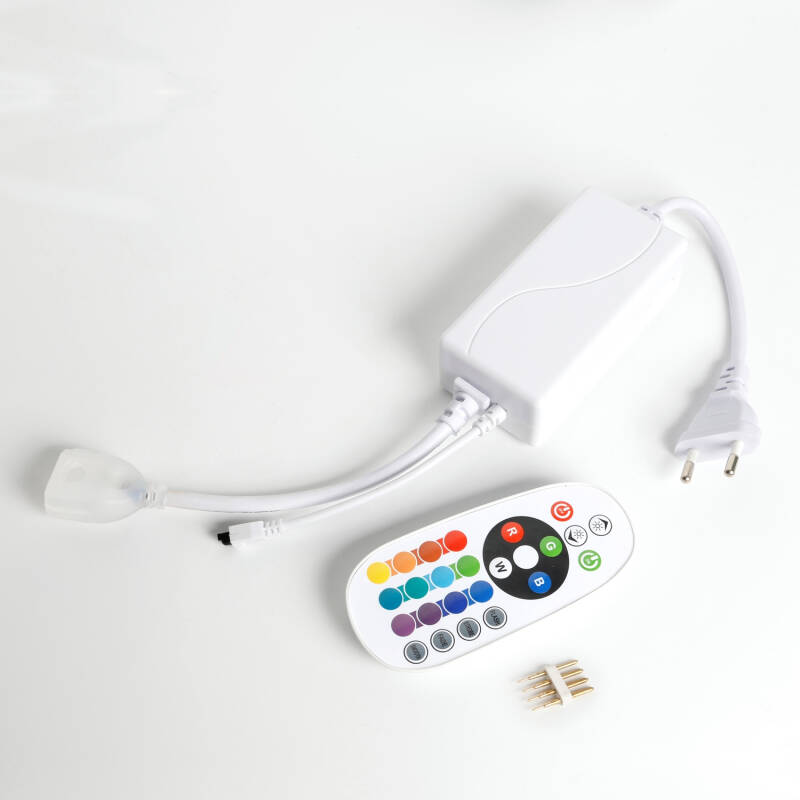 Image de Contrôleur pour Ruban LED Néon Dimmable 220V RGB SFLEX8 avec Contrôleur IR Image de Contrôleur pour Ruban LED Néon Dimmable 220V RGB SFLEX8 avec Contrôleur IR