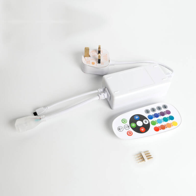 Image of Controller with IR Remote for 220V LED Neon Strip SFLEX8 Dimmable in RGB 