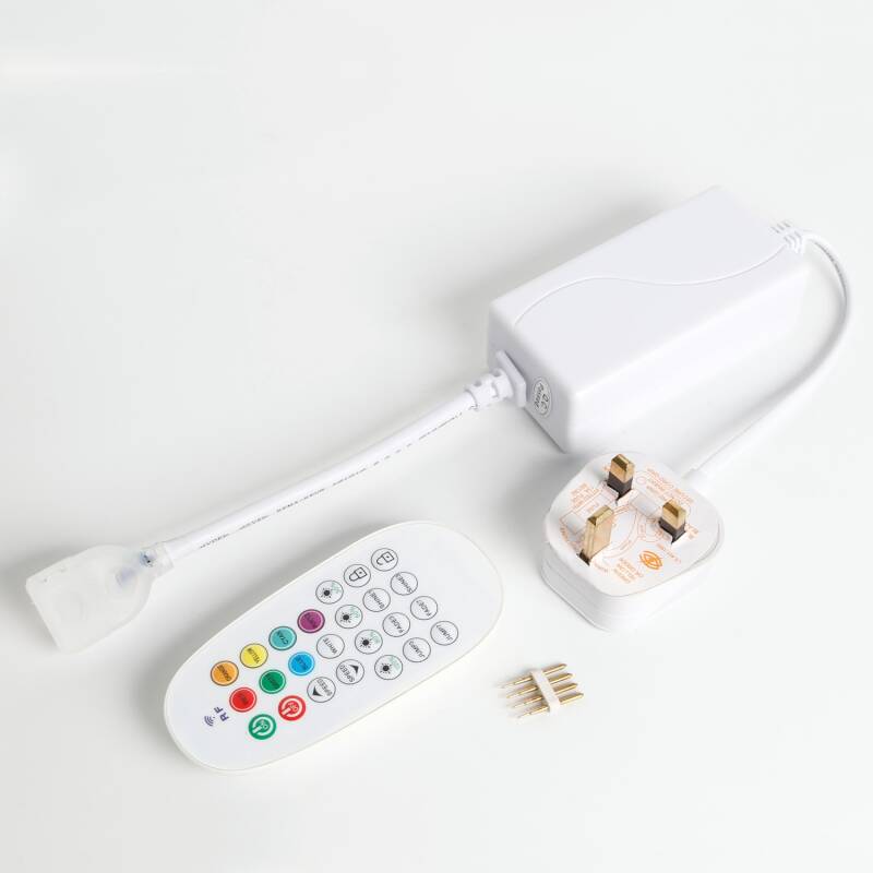 Image of Controller with RF Remote for 220V LED Neon Strip SFLEX8 Dimmable in RGB 