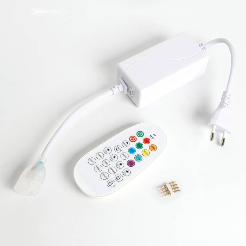 Bild von Controller für LED Streifen Neon Dimmbar 220V RGB SFLEX8 mit RF Fernbedienung Bild von Controller für LED Streifen Neon Dimmbar 220V RGB SFLEX8 mit RF Fernbedienung