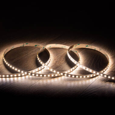 5m 24V LED Strip SMD 120LED/m 16W/m 2000lm/m High Lumen 8mm Wide Cut at Every 5cm IP20