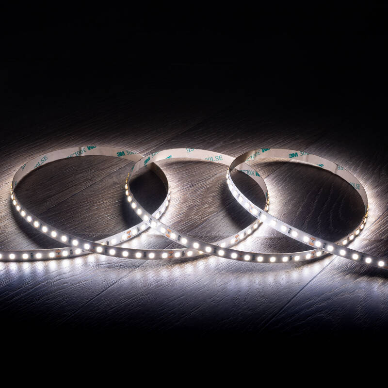 Bild von LED-Streifen 24V SMD 120 LED/m 5m 16W/m 2000lm/m High Lumen Breite 8mm Schnitt 5cm IP20