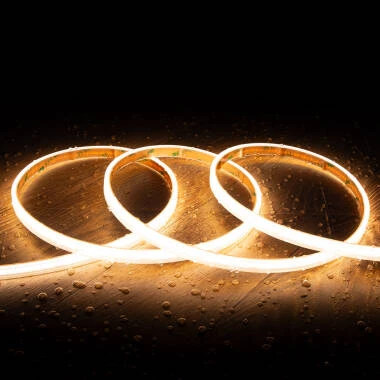 Led Strip 24V COB 320 LED/m 5m 10W/m 1000lm/m Breedte 10mm te knippen om de 5cm IP65 CRI90