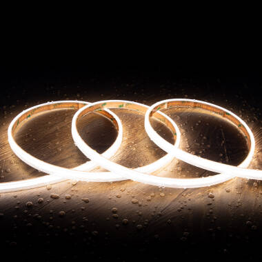 5m 24V LED Strip COB 320LED/m 10W/m 1000lm/m 10mm Wide Cut at Every 5cm IP65 CRI90