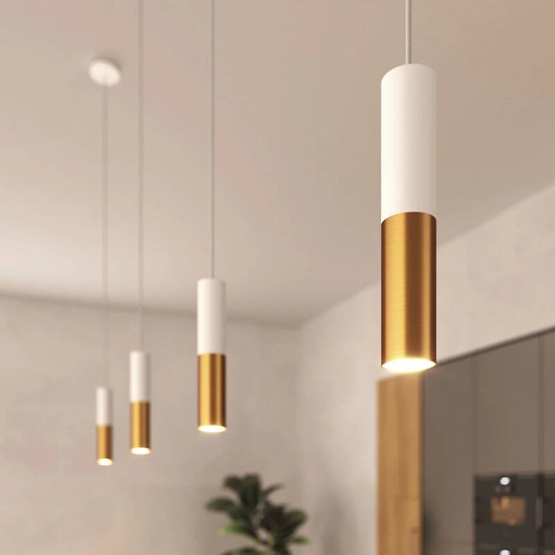 Immagine di Lampada a Sospensione CREATIVE-CABLES Modello PSMV_ Doppio Paralume Tub-E14