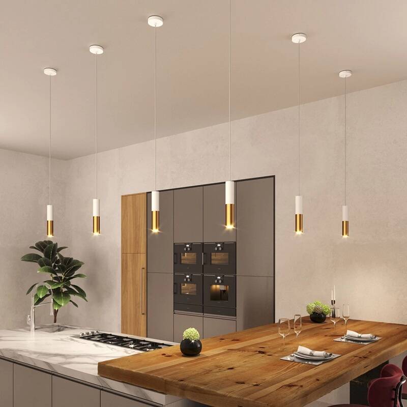 Immagine di Lampada a Sospensione CREATIVE-CABLES Modello PSMV_ Doppio Paralume Tub-E14