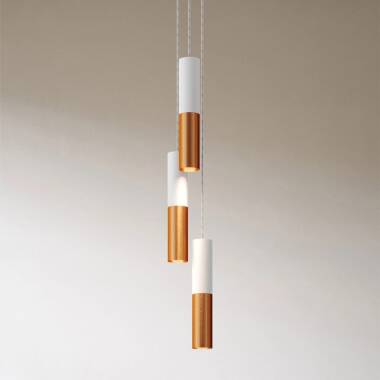 Lampada a Sospensione Multipla a Tre Cadute in Metallo SPM3VNRM04K2SPOT CREATIVE CABLES