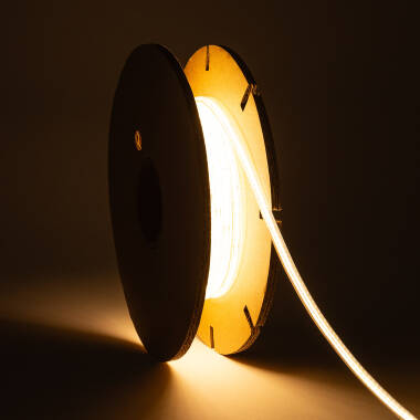 LED-Streifenrolle Dimmbar 220V COB Selbstgleichrichtend 480 LED/m 20m 12W/m 900lm/m Superschmal Breite 6.5mm Schnitt 10cm IP65