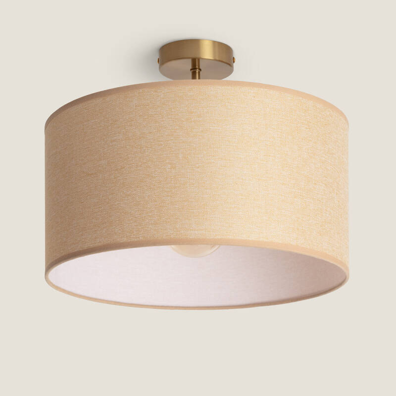 Afbeelding van Plafondlamp Metaal en Textiel Quitón
