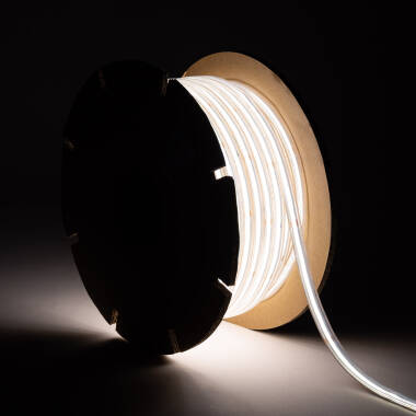 Led Strip Dimbaar 220V COB Zelfregulerend 560 LED/m ROL 50m 14W/m 1250lm/m SILICONE FLEX Ic-2p Breedte 10mm te knippen 10cm IP65