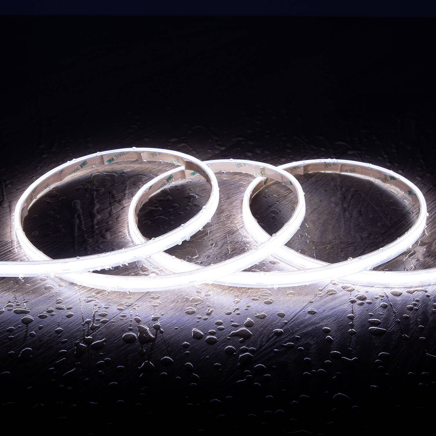 Taśma Led Ściemnialna 220V COB Samoregulująca 560 LED/m ROLKA 50m 14W/m 1250lm/m SILICONE FLEX Szerokość 10mm Cięcie 10cm IP65 - widok prezentacyjny