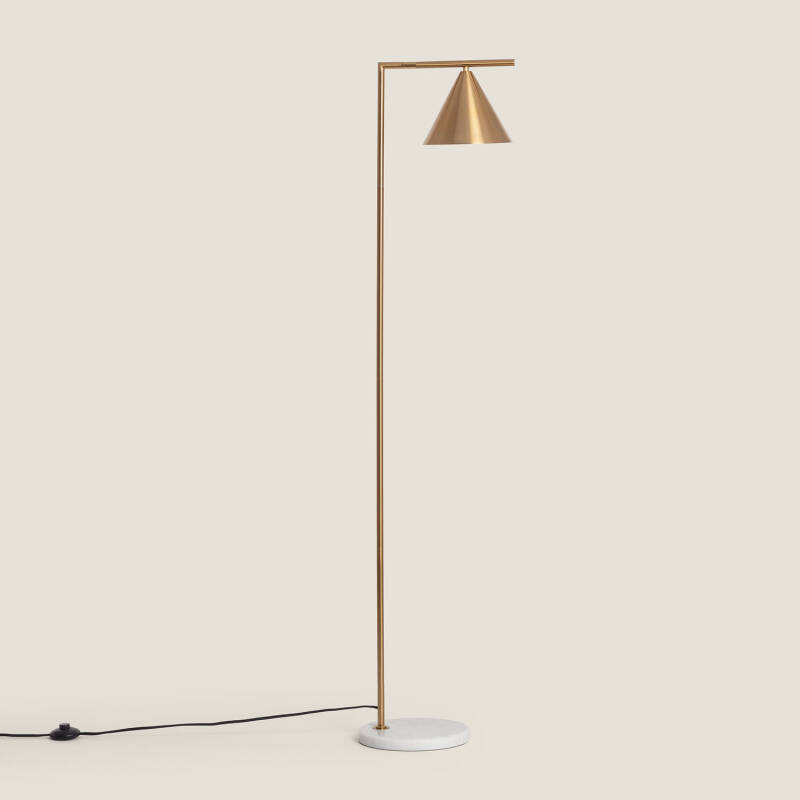 Bild von Stehlampe aus Marmor und Metall Tinos