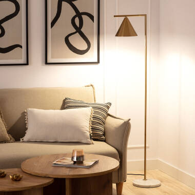 Bild von Stehlampe aus Marmor und Metall Tinos