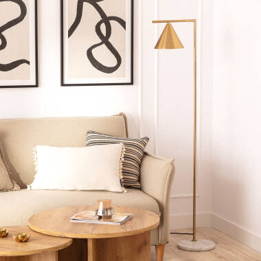 Stehlampe aus Marmor und Metall Tinos